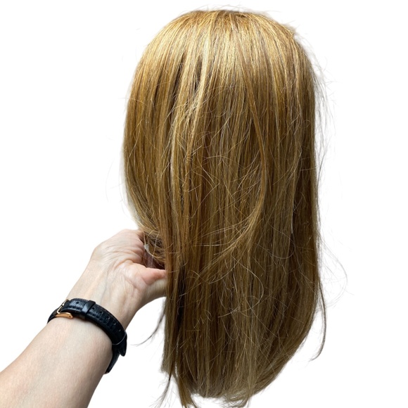wig SHAKE-N-GO red / blonde 19" long average straight bangs synthetic 5.4oz Mod - Picture 5 of 17